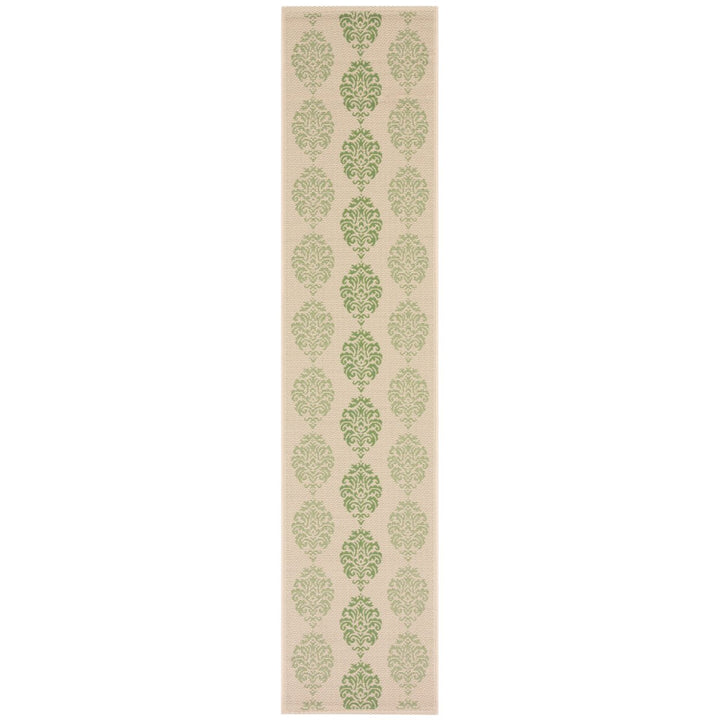 SAFAVIEH Outdoor CY2720-1E01 Courtyard Natural / Olive Rug Image 1