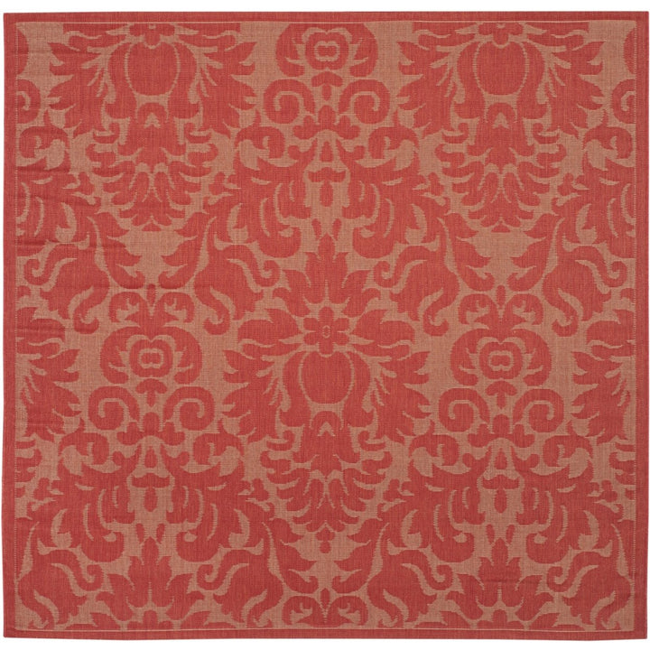 SAFAVIEH Outdoor CY2714-3777 Courtyard Collection Red / Red Rug Image 1