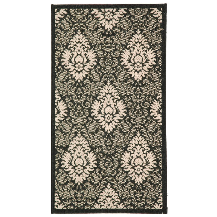 SAFAVIEH Indoor Outdoor CY2714-3908 Courtyard Black / Sand Rug Image 1