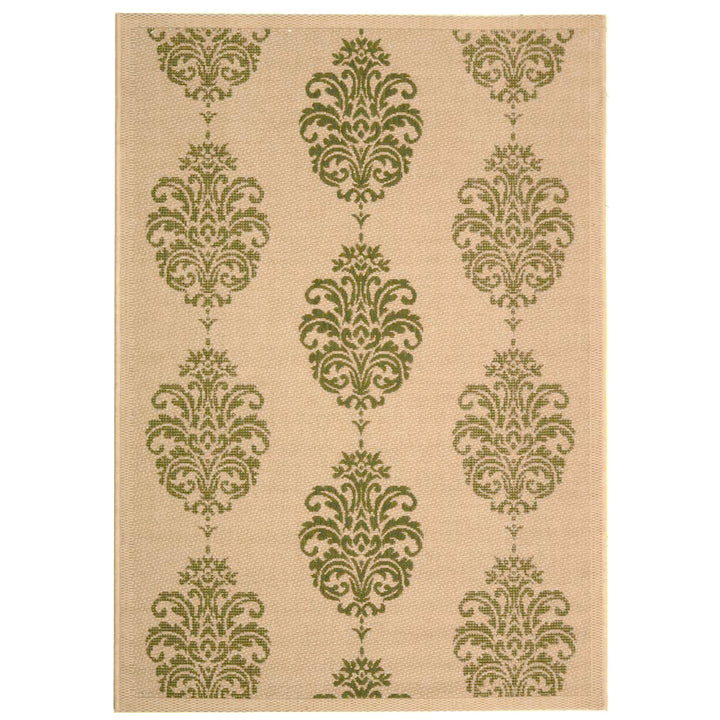 SAFAVIEH Outdoor CY2720-1E01 Courtyard Natural / Olive Rug Image 5