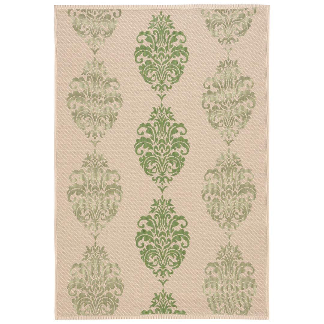 SAFAVIEH Outdoor CY2720-1E01 Courtyard Natural / Olive Rug Image 6