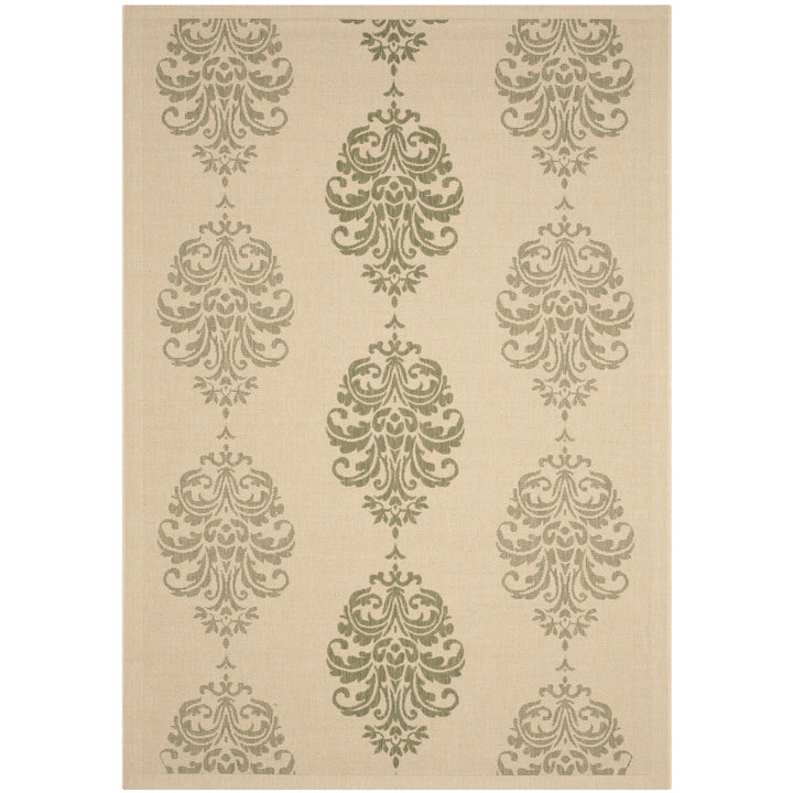 SAFAVIEH Outdoor CY2720-1E01 Courtyard Natural / Olive Rug Image 8