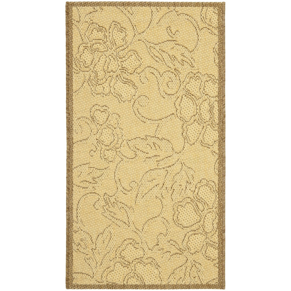 SAFAVIEH Outdoor CY2726-3001 Courtyard Natural / Brown Rug Image 2