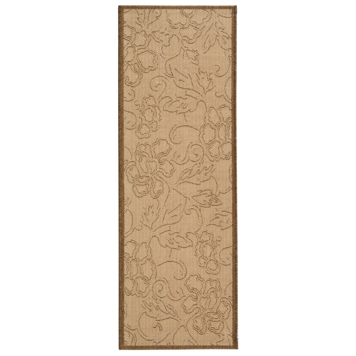 SAFAVIEH Outdoor CY2726-3001 Courtyard Natural / Brown Rug Image 1