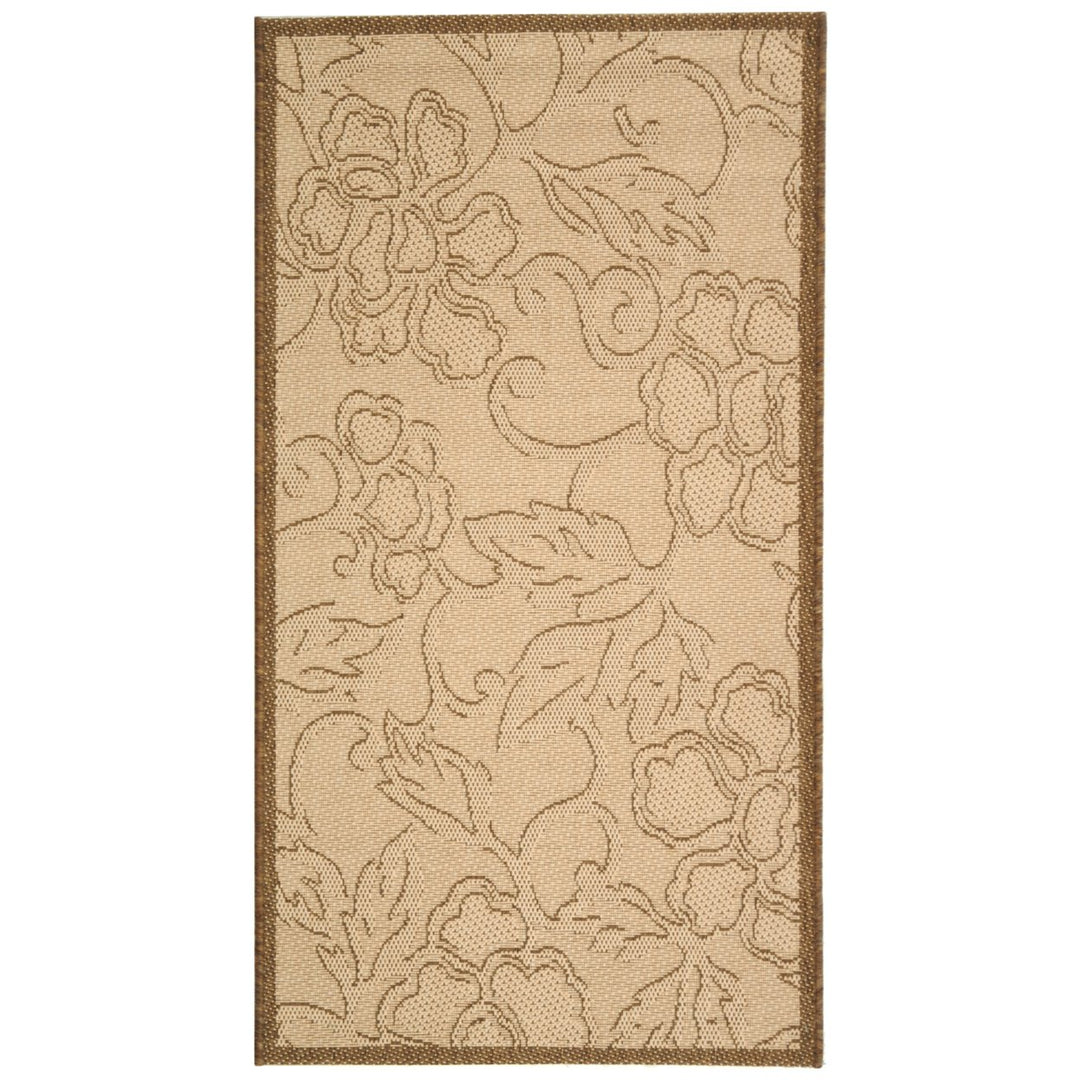 SAFAVIEH Outdoor CY2726-3001 Courtyard Natural / Brown Rug Image 1