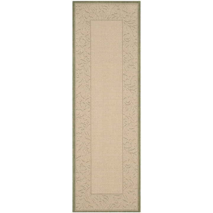 SAFAVIEH Outdoor CY2727-1E06 Courtyard Olive / Natural Rug Image 1