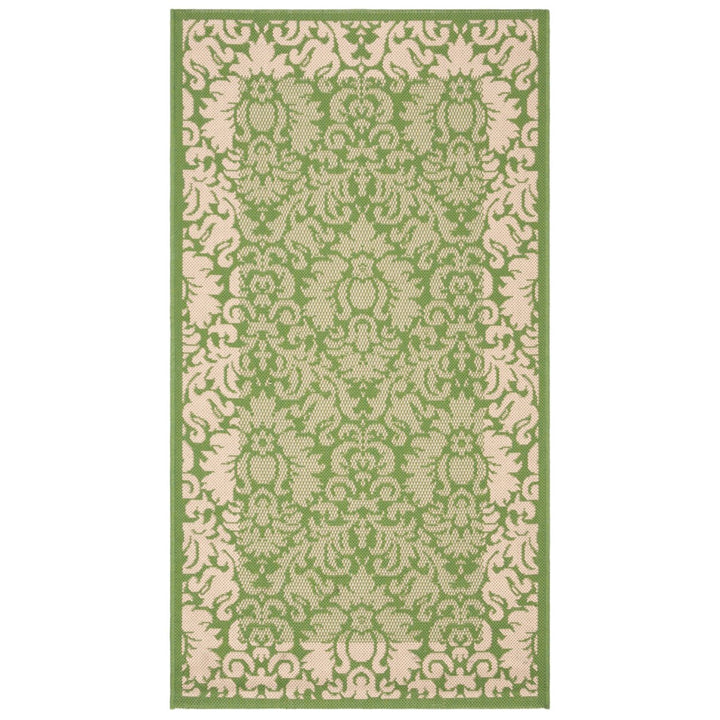 SAFAVIEH Outdoor CY2727-1E06 Courtyard Olive / Natural Rug Image 4