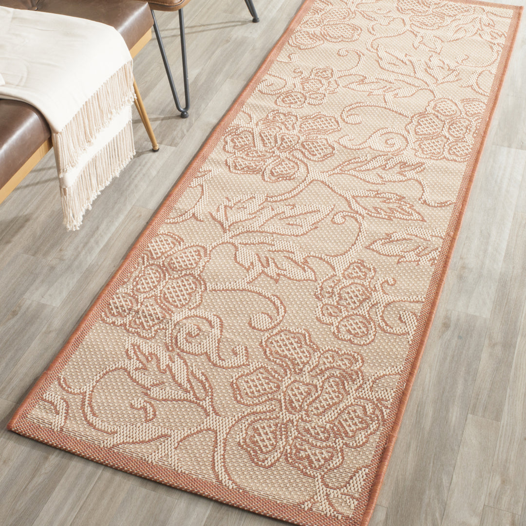 SAFAVIEH Outdoor CY2726-3201 Courtyard Natural / Terra Rug Image 12