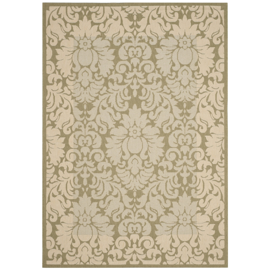 SAFAVIEH Outdoor CY2727-1E06 Courtyard Olive / Natural Rug Image 5