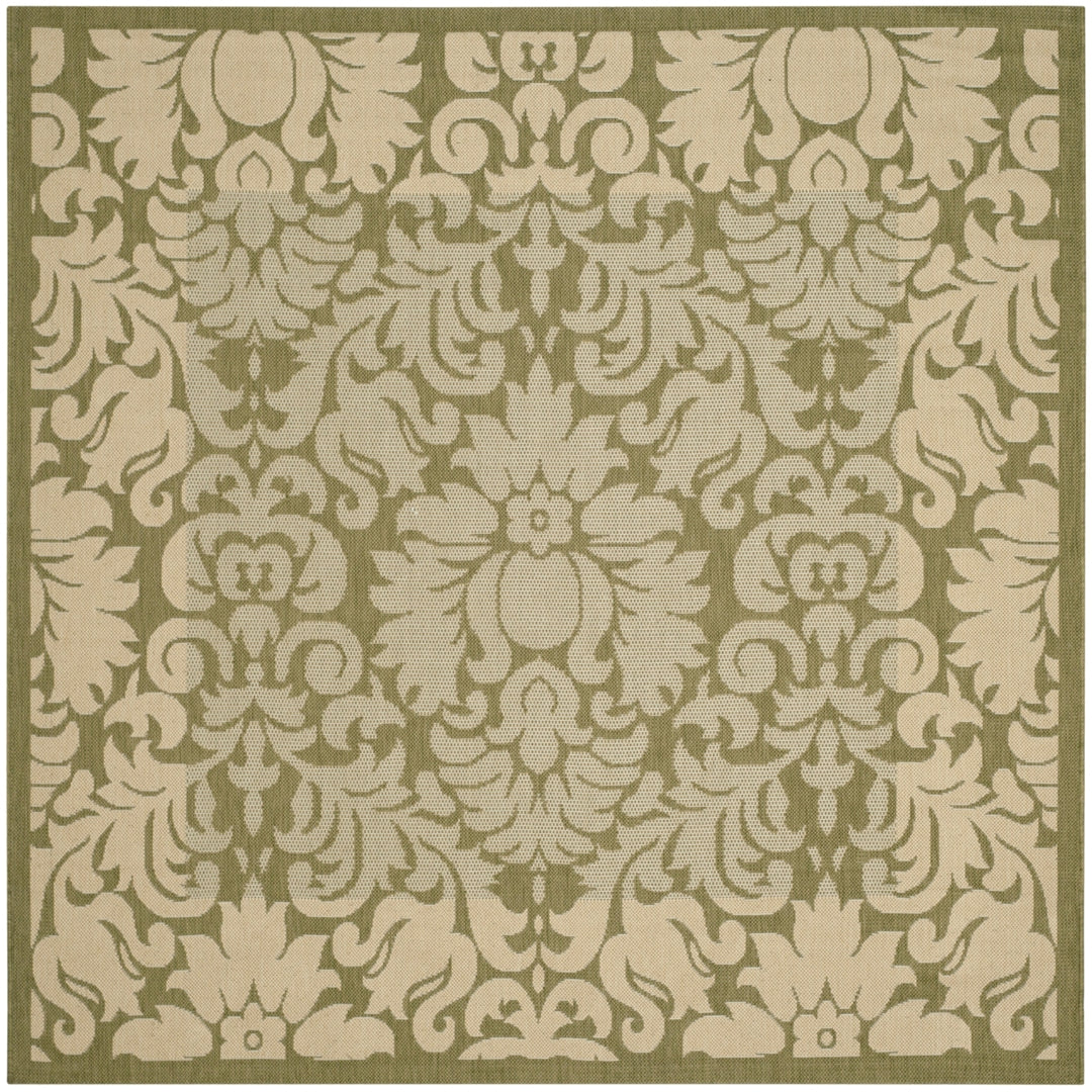 SAFAVIEH Outdoor CY2727-1E06 Courtyard Olive / Natural Rug Image 8
