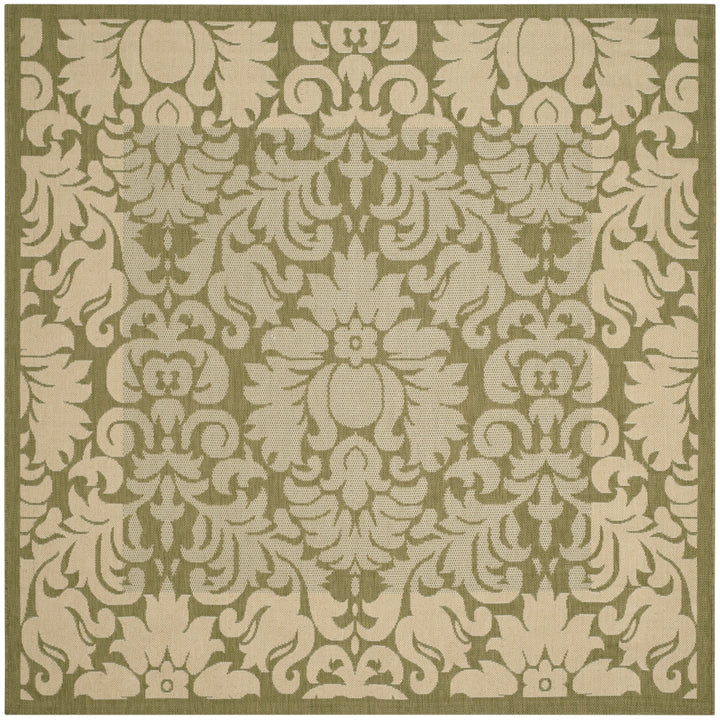 SAFAVIEH Outdoor CY2727-1E06 Courtyard Olive / Natural Rug Image 8