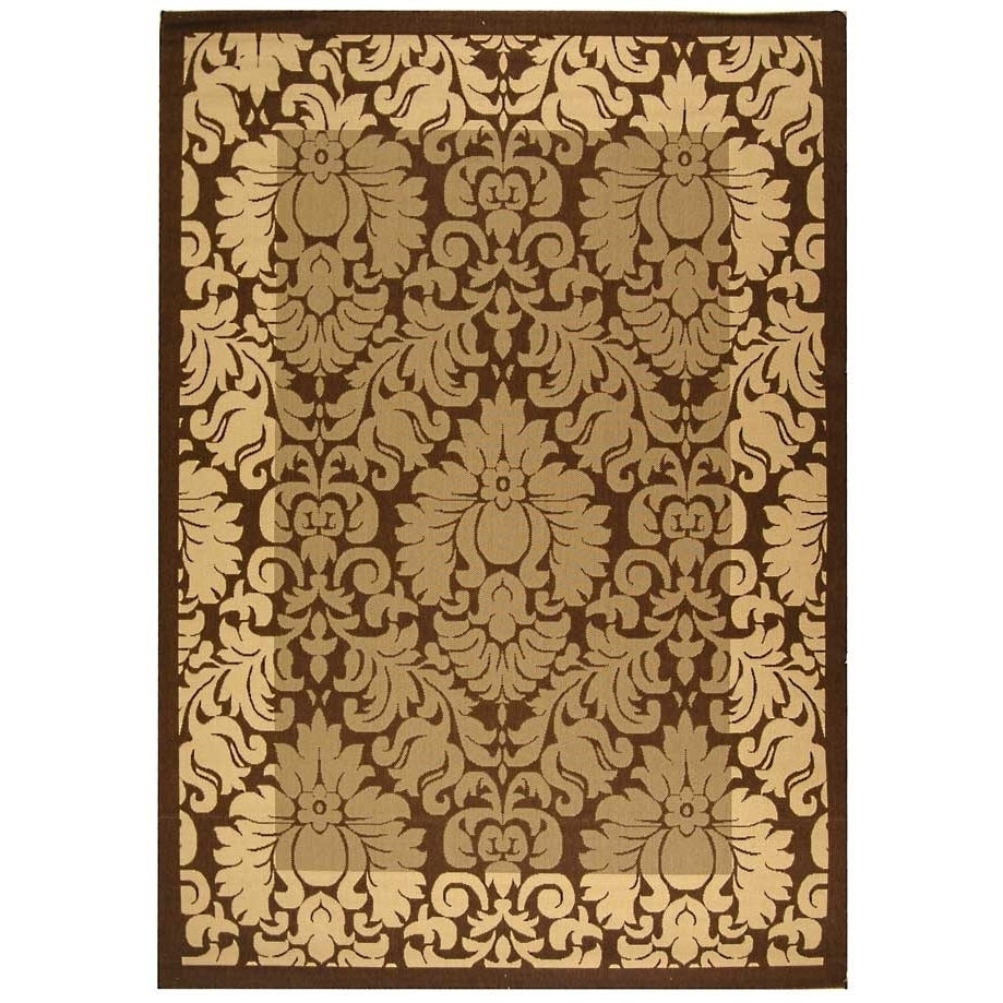 SAFAVIEH Outdoor CY2727-3009 Courtyard Brown / Natural Rug Image 4