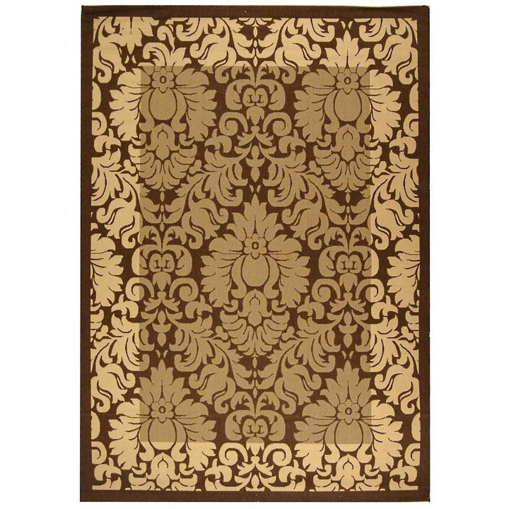 SAFAVIEH Outdoor CY2727-3009 Courtyard Brown / Natural Rug Image 4