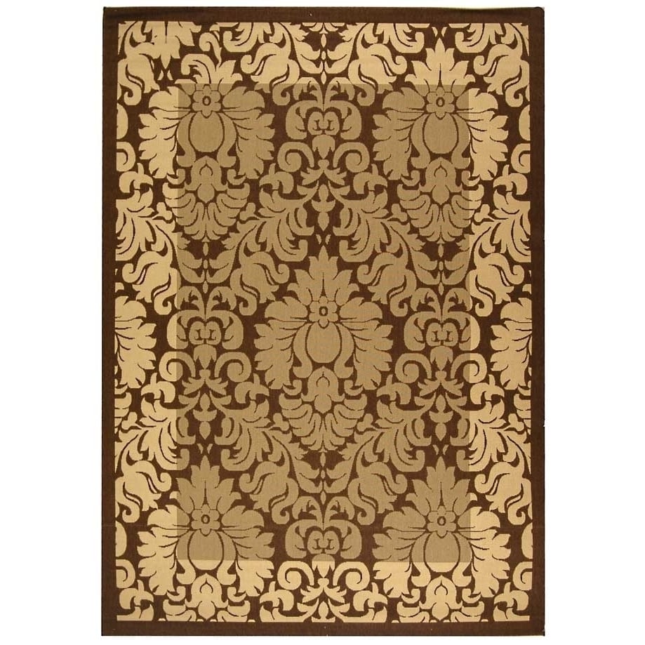 SAFAVIEH Outdoor CY2727-3009 Courtyard Brown / Natural Rug Image 1