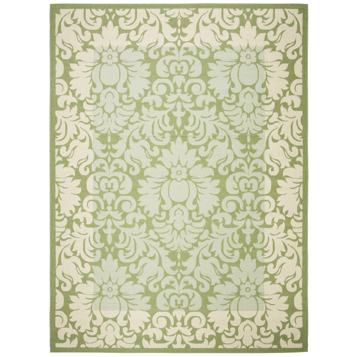 SAFAVIEH Outdoor CY2727-1E06 Courtyard Olive / Natural Rug Image 9
