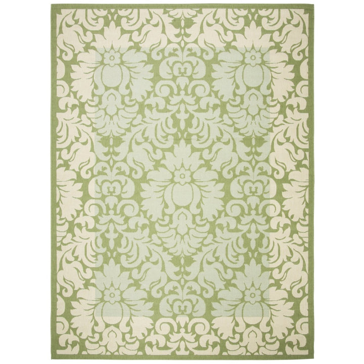 SAFAVIEH Outdoor CY2727-1E06 Courtyard Olive / Natural Rug Image 1