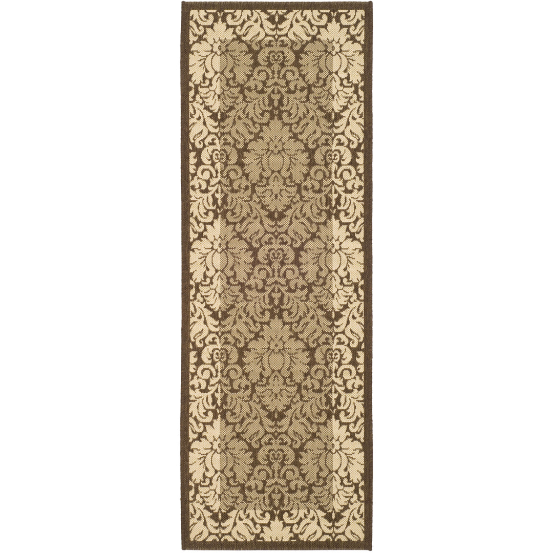 SAFAVIEH Outdoor CY2727-3009 Courtyard Brown / Natural Rug Image 6