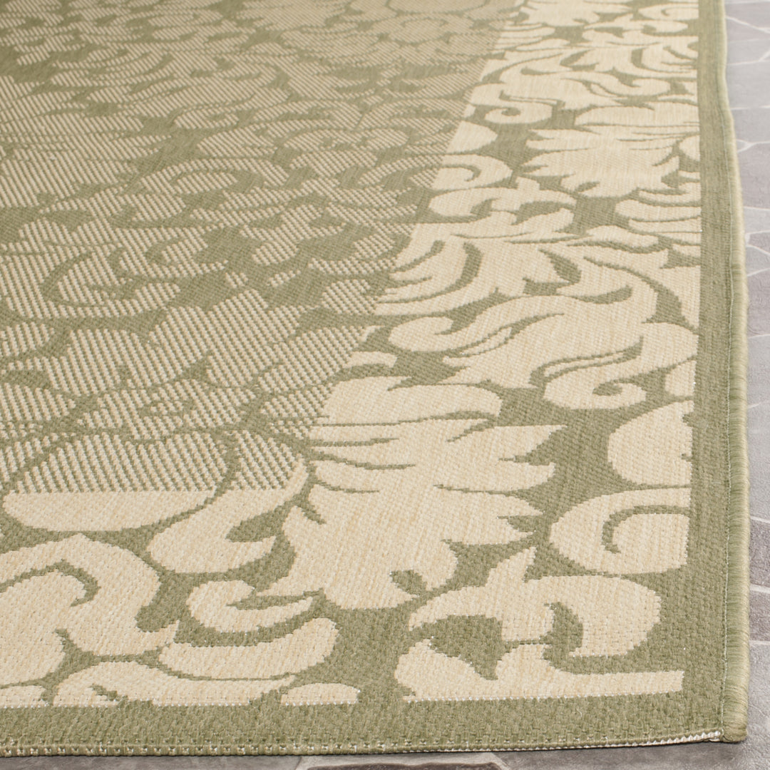 SAFAVIEH Outdoor CY2727-1E06 Courtyard Olive / Natural Rug Image 12