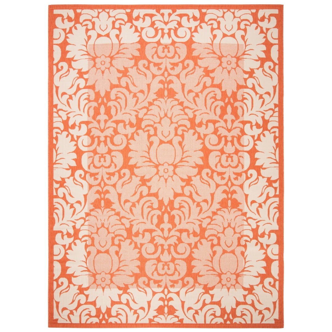 SAFAVIEH Outdoor CY2727-3202 Courtyard Terracotta / Natural Rug Image 3