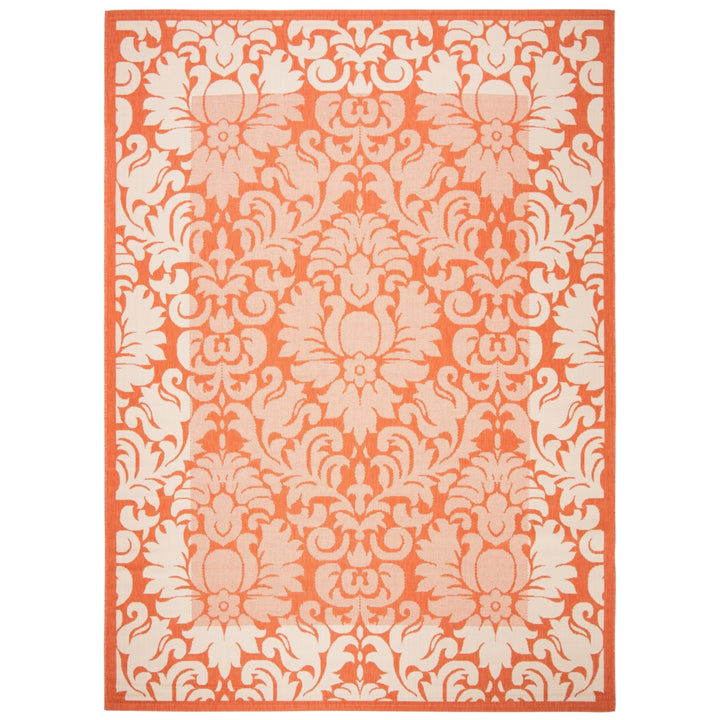 SAFAVIEH Outdoor CY2727-3202 Courtyard Terracotta / Natural Rug Image 3