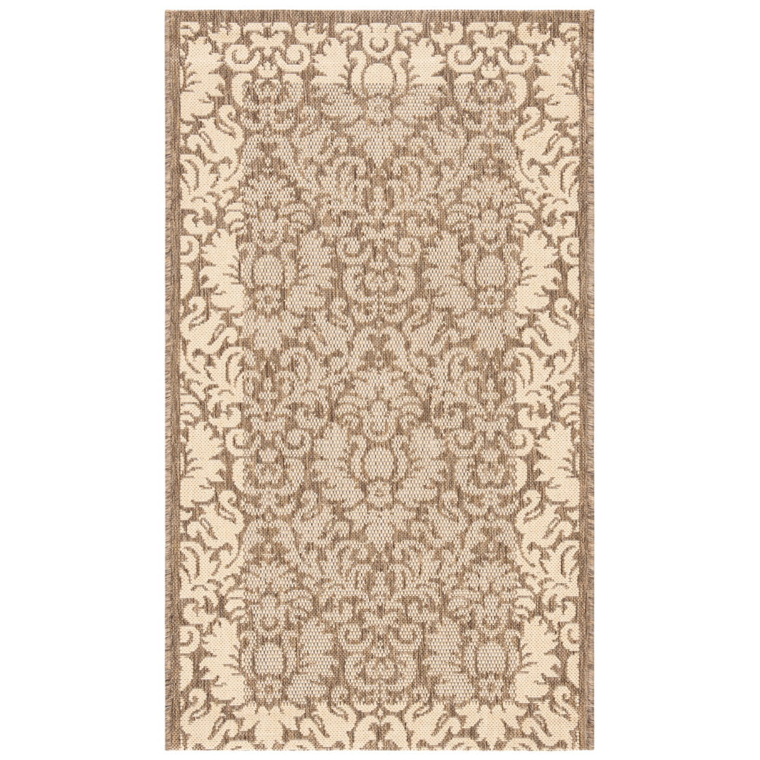 SAFAVIEH Outdoor CY2727-3009 Courtyard Brown / Natural Rug Image 10