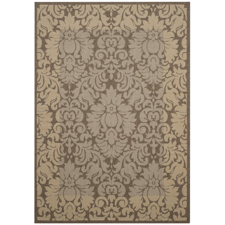 SAFAVIEH Outdoor CY2727-3009 Courtyard Brown / Natural Rug Image 1