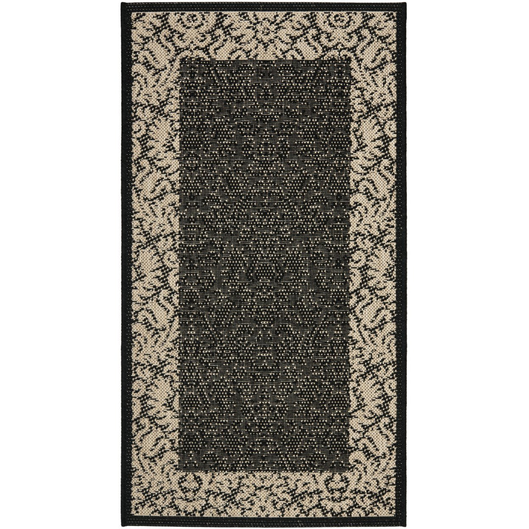 SAFAVIEH Indoor Outdoor CY2727-3908 Courtyard Black / Sand Rug Image 1