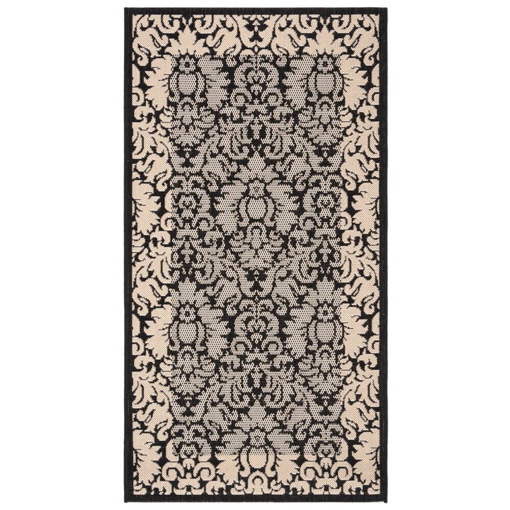 SAFAVIEH Indoor Outdoor CY2727-3908 Courtyard Black / Sand Rug Image 1