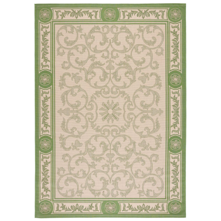 SAFAVIEH Outdoor CY2829-1E01 Courtyard Natural / Olive Rug Image 4