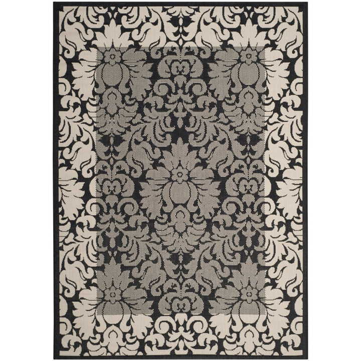 SAFAVIEH Indoor Outdoor CY2727-3908 Courtyard Black / Sand Rug Image 1