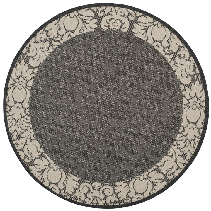 SAFAVIEH Indoor Outdoor CY2727-3908 Courtyard Black / Sand Rug Image 1