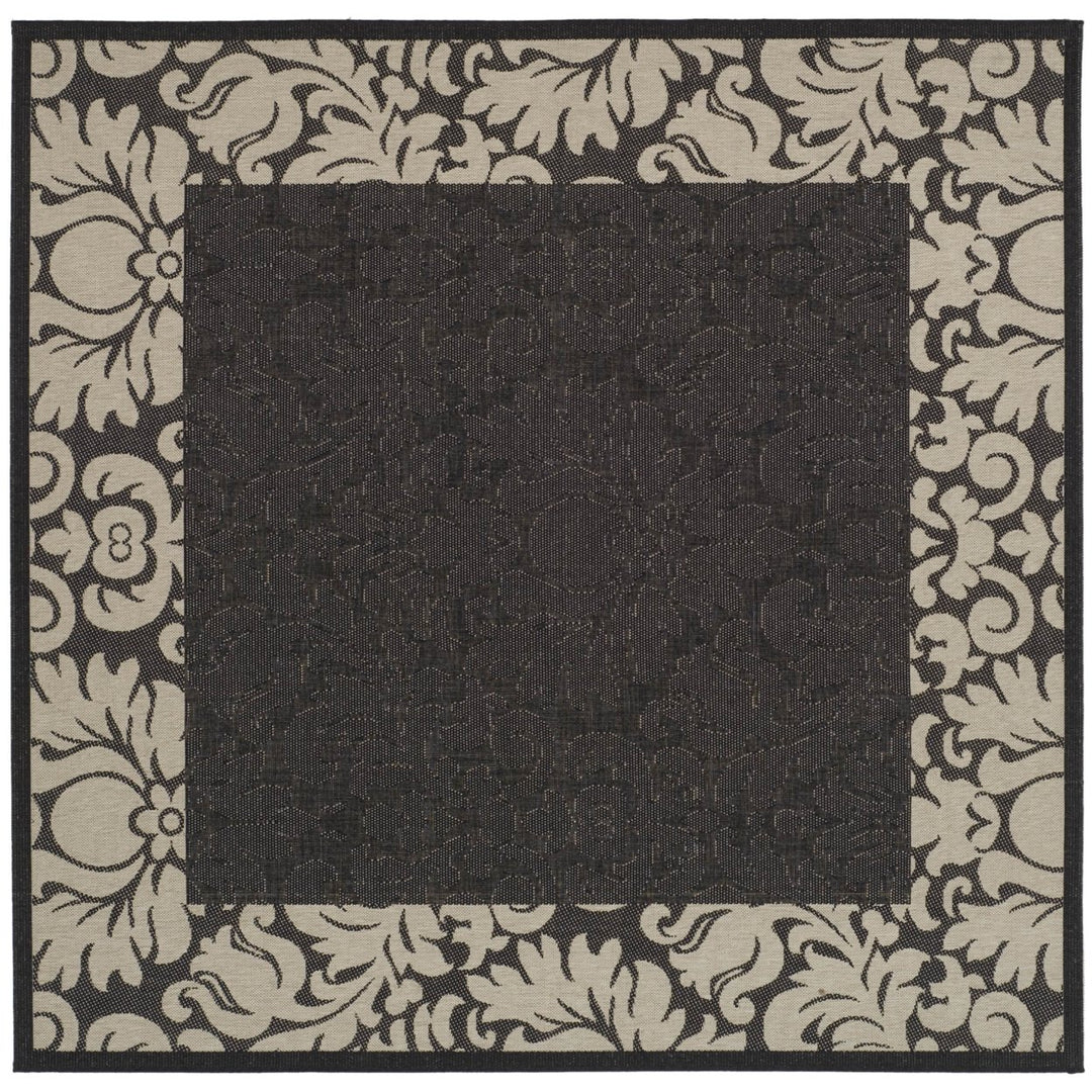 SAFAVIEH Indoor Outdoor CY2727-3908 Courtyard Black / Sand Rug Image 1