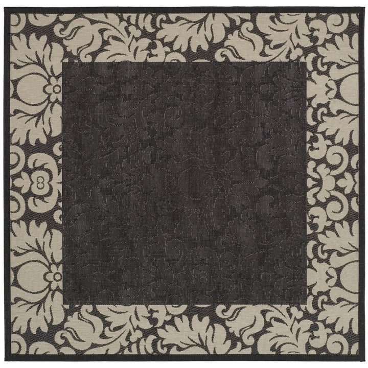 SAFAVIEH Indoor Outdoor CY2727-3908 Courtyard Black / Sand Rug Image 1