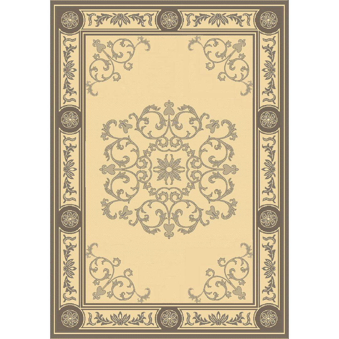 SAFAVIEH Indoor Outdoor CY2914-3908 Courtyard Black / Sand Rug Image 1