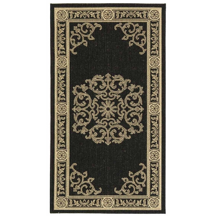 SAFAVIEH Indoor Outdoor CY2914-3908 Courtyard Black / Sand Rug Image 10