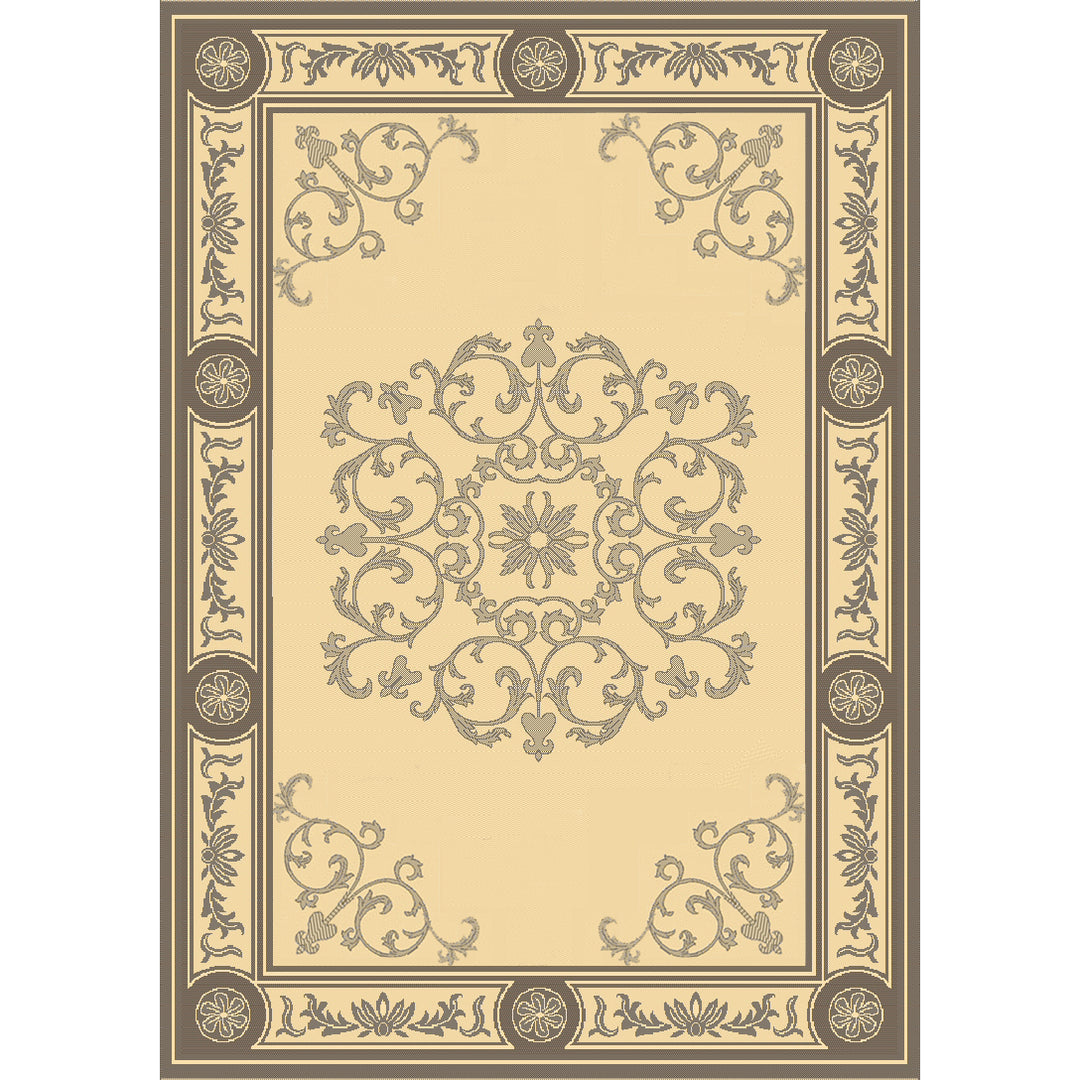 SAFAVIEH Indoor Outdoor CY2914-3908 Courtyard Black / Sand Rug Image 11