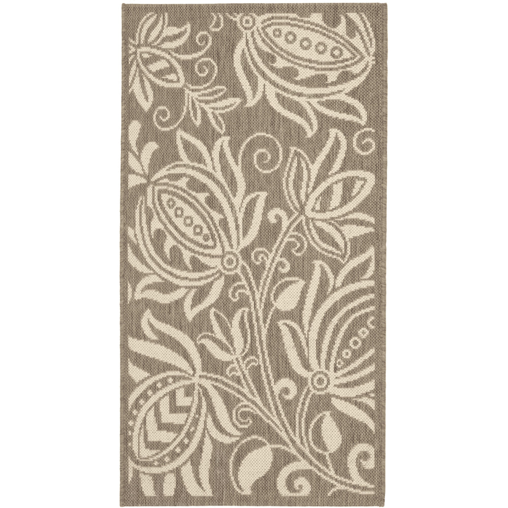 SAFAVIEH Outdoor CY2961-3009 Courtyard Brown / Natural Rug Image 2