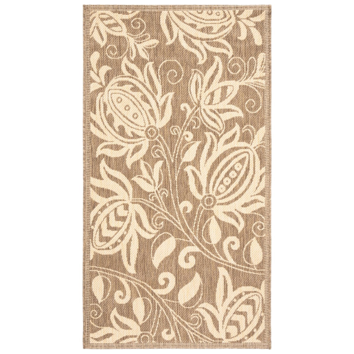 SAFAVIEH Outdoor CY2961-3009 Courtyard Brown / Natural Rug Image 5