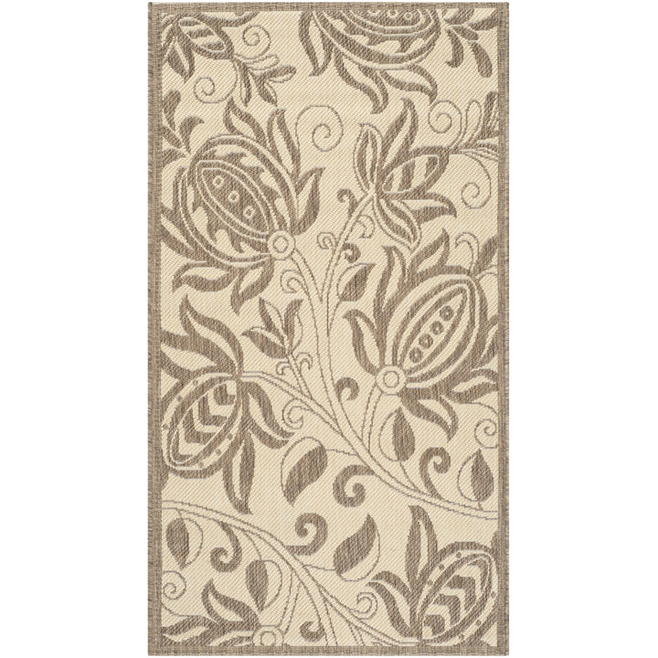 SAFAVIEH Outdoor CY2961-3001 Courtyard Natural / Brown Rug Image 9