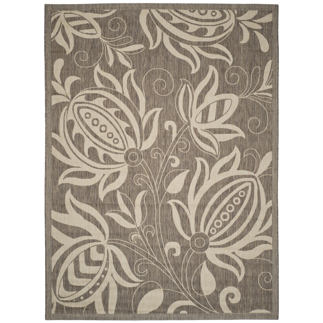 SAFAVIEH Outdoor CY2961-3009 Courtyard Brown / Natural Rug Image 10
