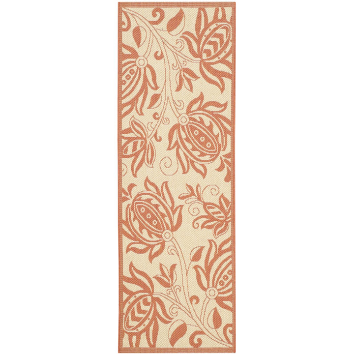 SAFAVIEH Outdoor CY2961-3201 Courtyard Natural / Terra Rug Image 1