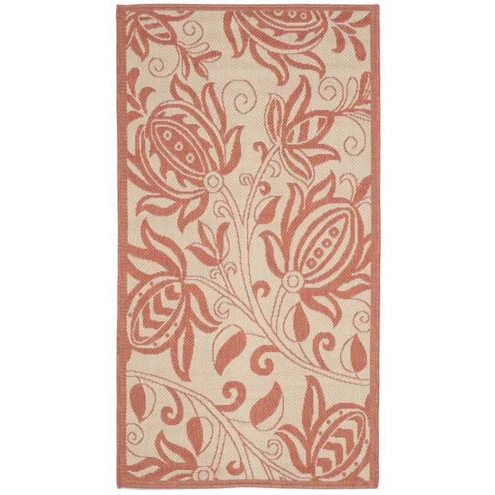 SAFAVIEH Outdoor CY2961-3201 Courtyard Natural / Terra Rug Image 1