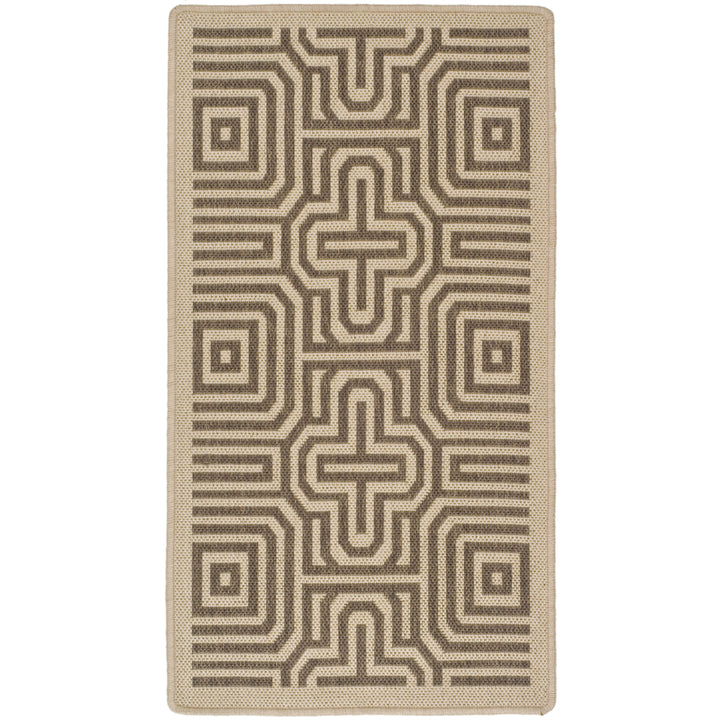 SAFAVIEH Outdoor CY2962-3001 Courtyard Natural / Brown Rug Image 2