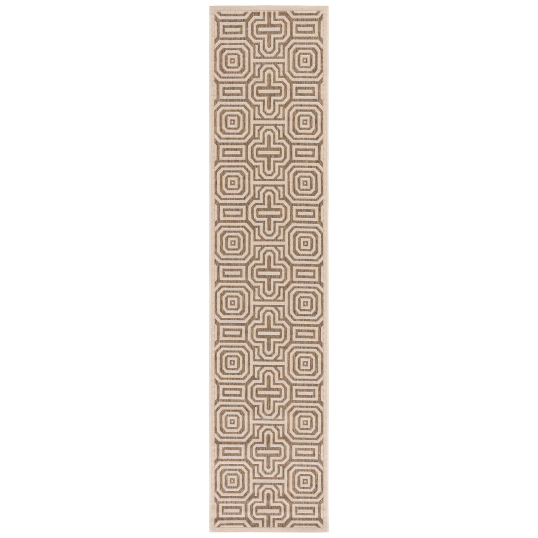 SAFAVIEH Outdoor CY2962-3001 Courtyard Natural / Brown Rug Image 3