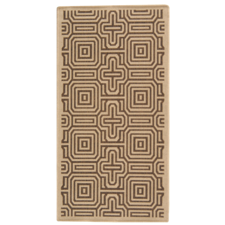 SAFAVIEH Outdoor CY2962-3001 Courtyard Natural / Brown Rug Image 5