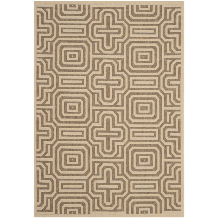 SAFAVIEH Outdoor CY2962-3001 Courtyard Natural / Brown Rug Image 6