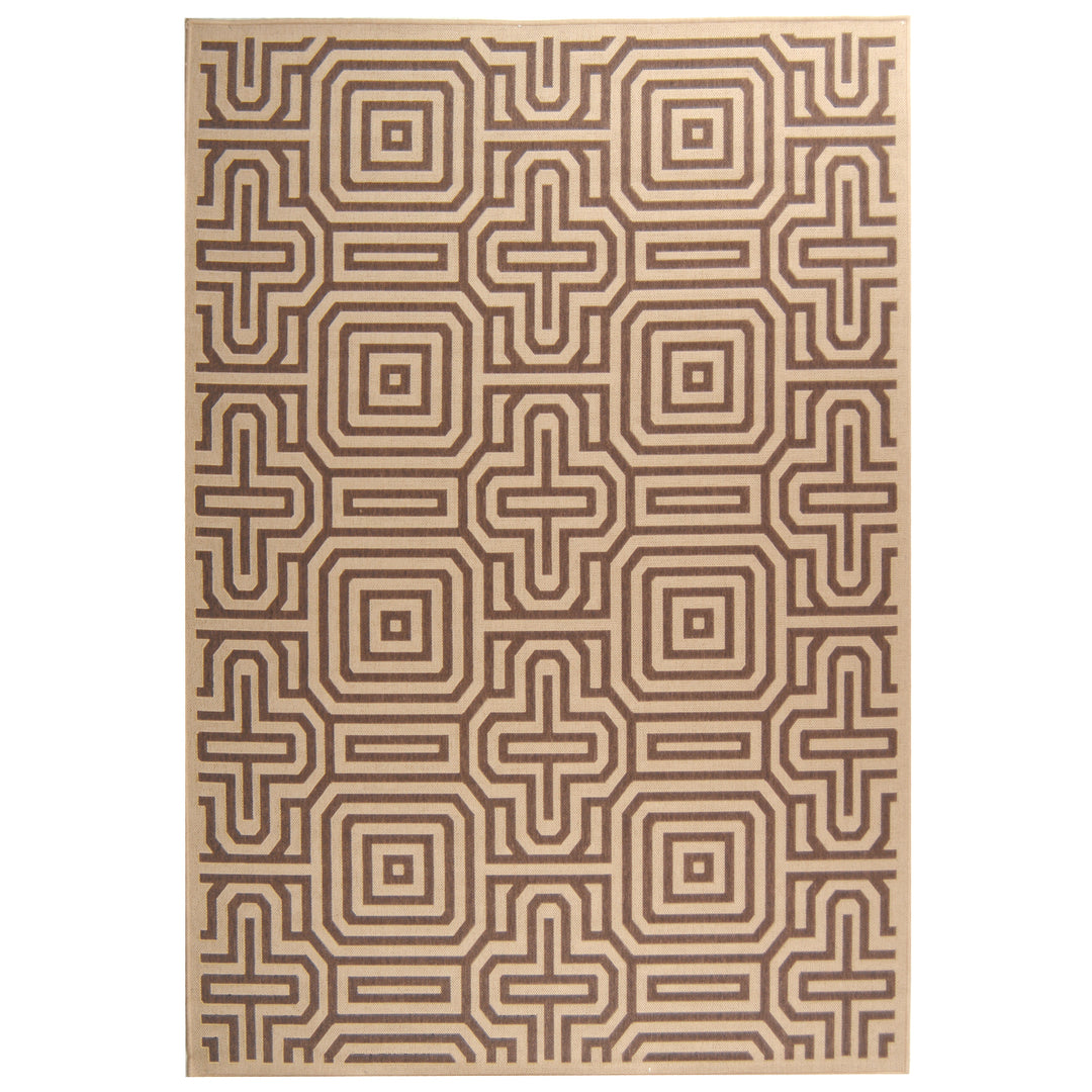 SAFAVIEH Outdoor CY2962-3001 Courtyard Natural / Brown Rug Image 8