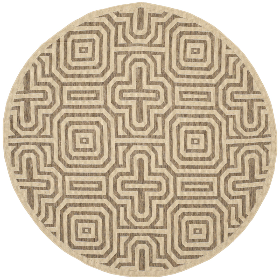SAFAVIEH Outdoor CY2962-3001 Courtyard Natural / Brown Rug Image 9