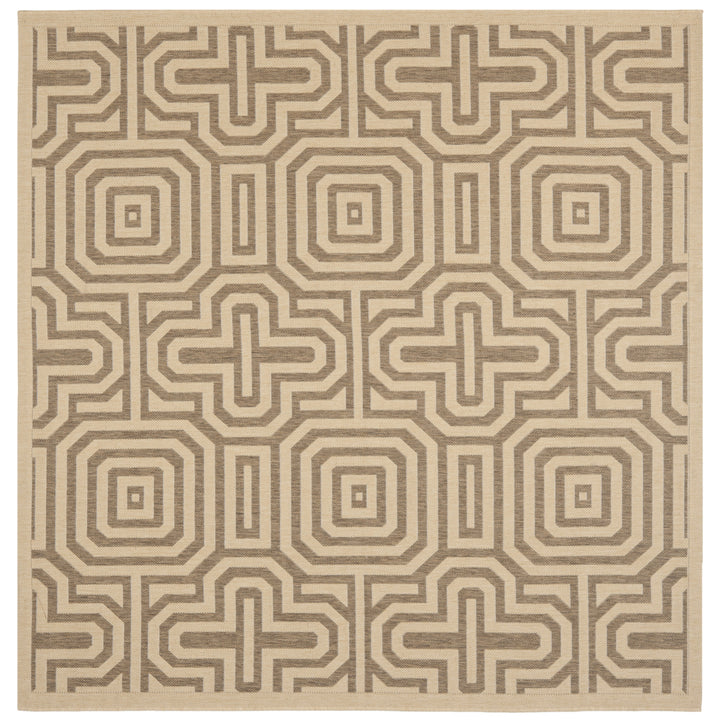 SAFAVIEH Outdoor CY2962-3001 Courtyard Natural / Brown Rug Image 10