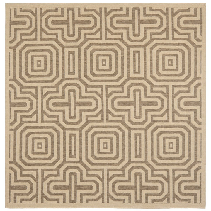 SAFAVIEH Outdoor CY2962-3001 Courtyard Natural / Brown Rug Image 1